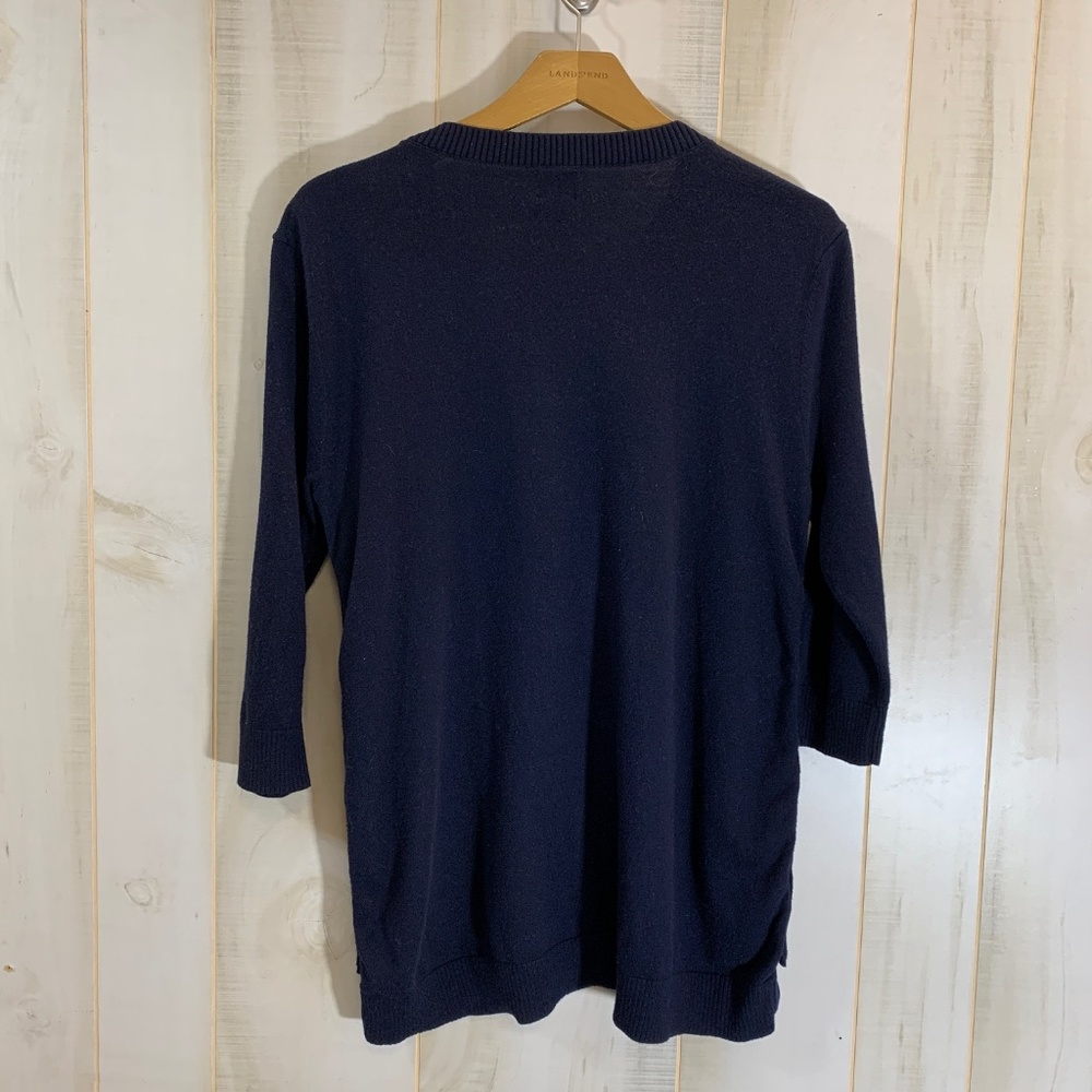 Soho New York and Co Navy Blue Sweater Button Side - Picture 2 of 3